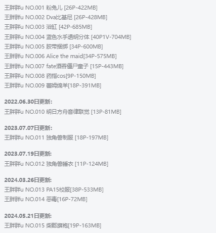 王胖胖u作品