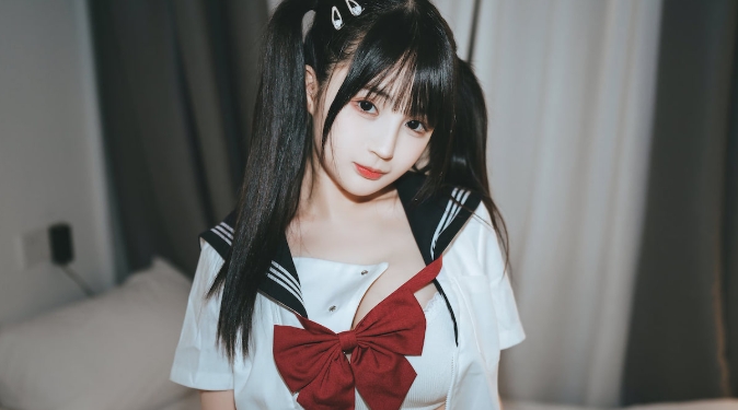 桜井宁宁 双马尾JK——一份清新脱俗的校园少女风情插图3