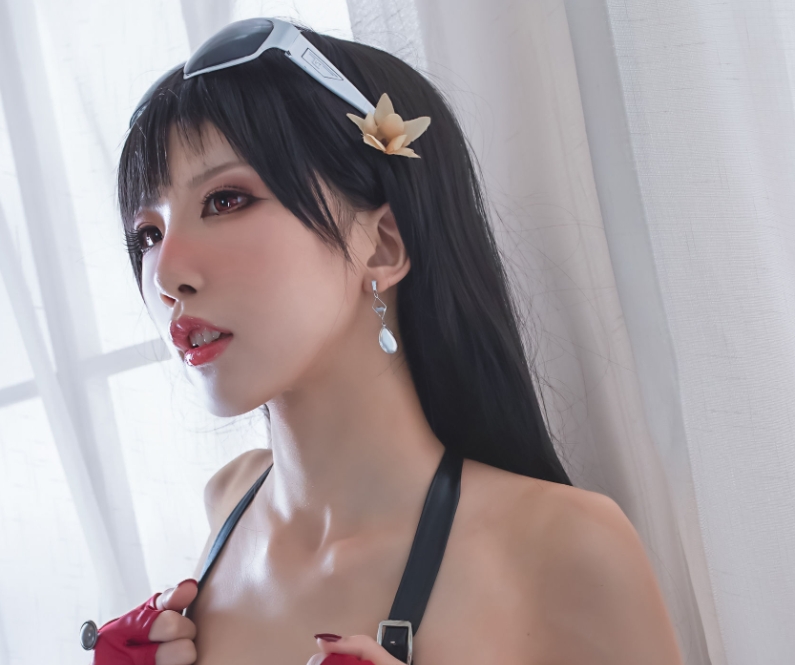 水淼aqua的蒂法泳装Cos：这谁能顶得住？完美还原的性感战士插图4