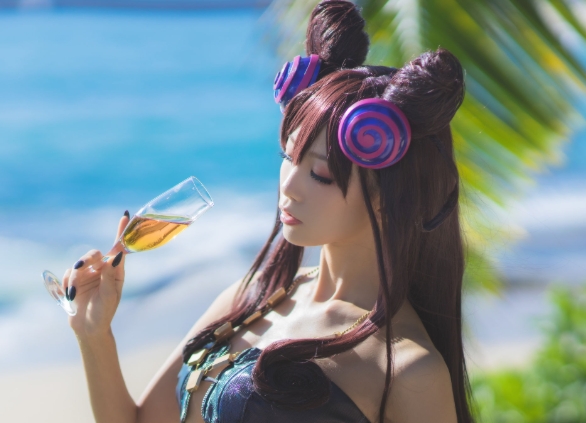 水淼aqua的紫式部水着Ver Cos:神秘与魅惑交织的度假女神降临插图4 水淼aqua的紫式部水着Ver Cos:神秘与魅惑交织的度假女神降临插图4