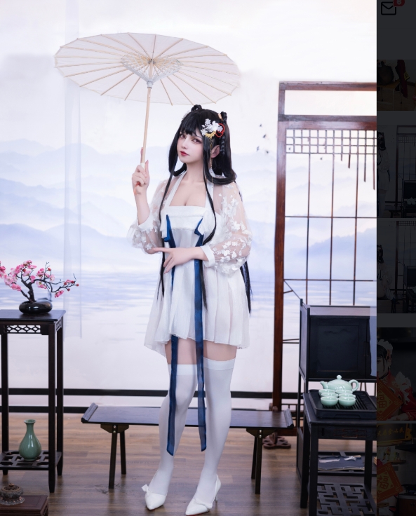 隼隼子作品合集下载：眼镜学姐、汉服少女与中式女仆的梦幻演绎插图2