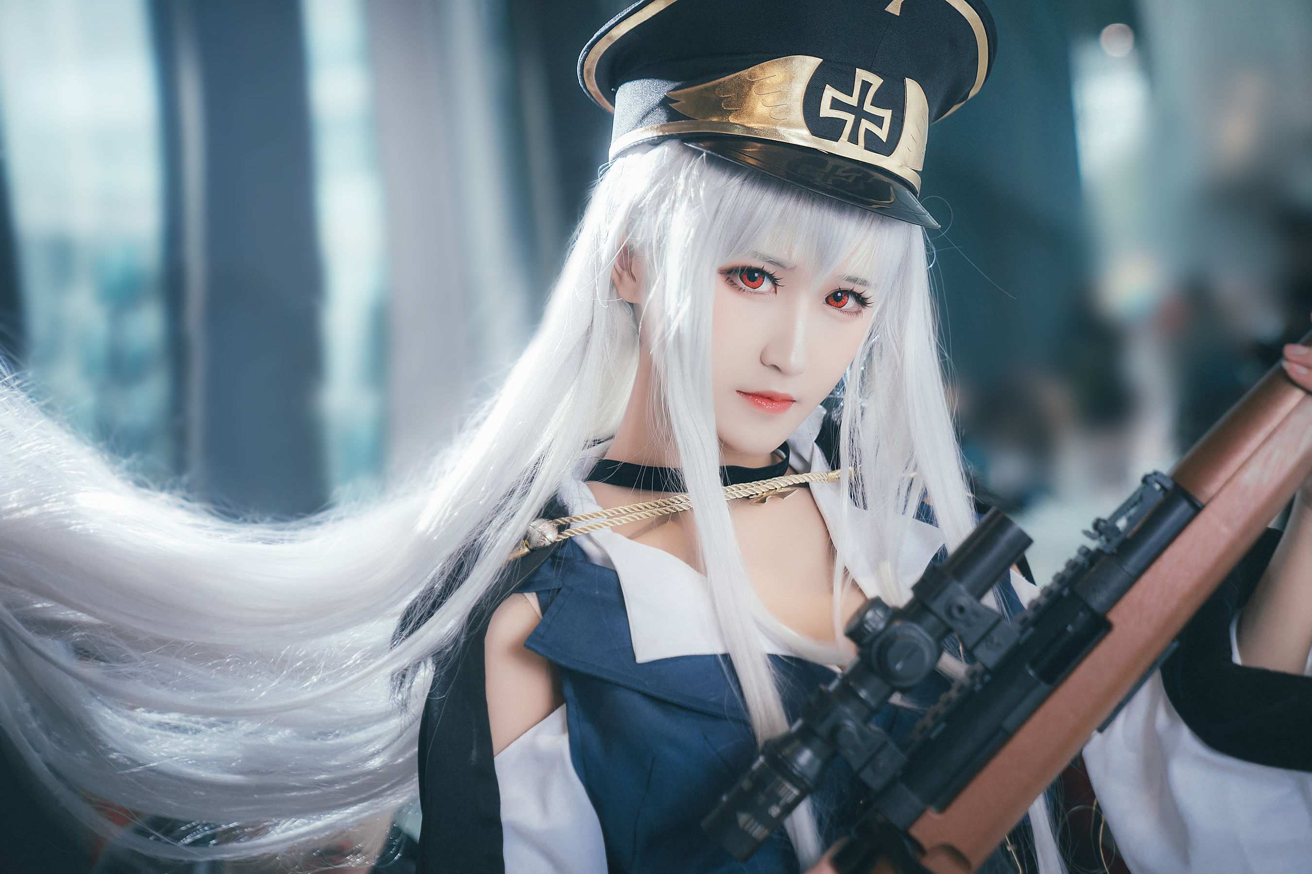 三度_69《少女前线》：银发军装造型下的冷感战术美学插图2